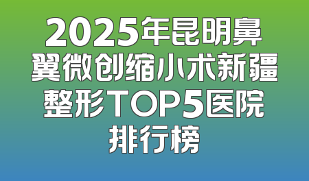 2025年昆明鼻翼微创缩小术新疆整形TOP5医院排行榜