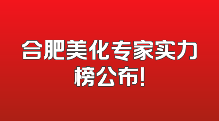 合肥美化专家实力榜公布！