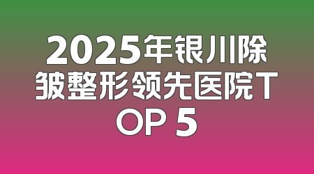 2025年银川除皱整形领先医院TOP 5