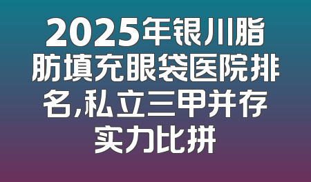 2025年银川脂肪填充眼袋医院排名，私立三甲并存实力比拼