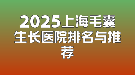 2025上海毛囊生长医院排名与推荐