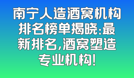 南宁人造酒窝机构排名榜单揭晓：最新排名，酒窝塑造专业机构！