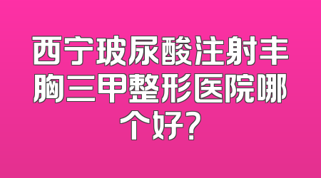 西宁玻尿酸注射丰胸三甲整形医院哪个好？