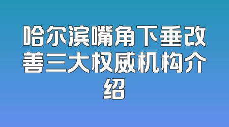 哈尔滨嘴角下垂改善三大权威机构介绍