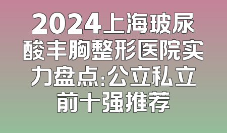 2024上海玻尿酸丰胸整形医院实力盘点：公立私立前十强推荐