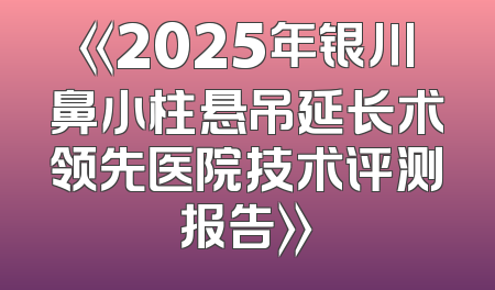 《2025年银川鼻小柱悬吊延长术领先医院技术评测报告》