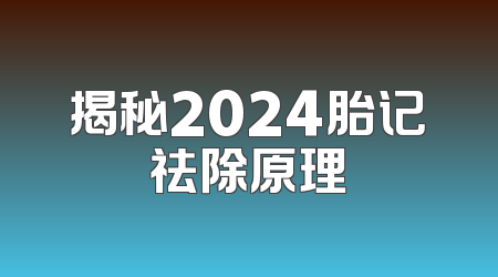 揭秘2024胎记祛除原理