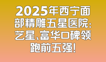 2025年西宁面部精雕五星医院：艺星、富华口碑领跑前五强！