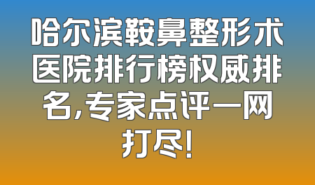 哈尔滨鞍鼻整形术医院排行榜权威排名，专家点评一网打尽！