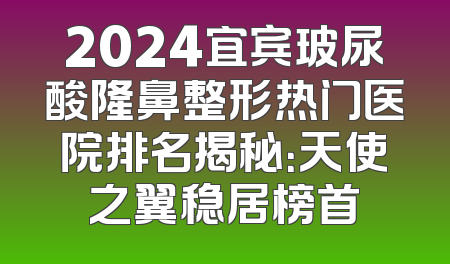 2024宜宾玻尿酸隆鼻整形热门医院排名揭秘：天使之翼稳居榜首