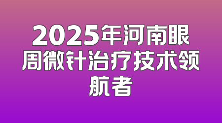 2025年河南眼周微针治疗技术领航者