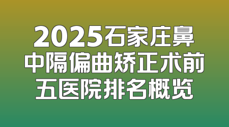 2025石家庄鼻中隔偏曲矫正术前五医院排名概览