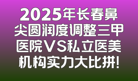 2025年长春鼻尖圆润度调整三甲医院VS私立医美机构实力大比拼！