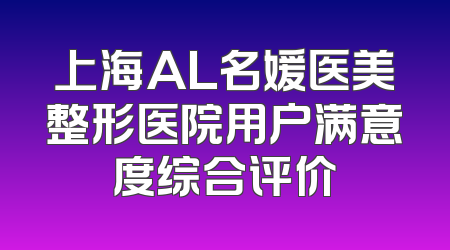 上海AL名媛医美整形医院用户满意度综合评价