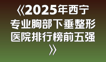 《2025年西宁专业胸部下垂整形医院排行榜前五强》