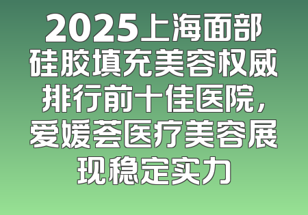 2025上海面部硅胶填充美容权威排行前十佳医院，爱媛荟医疗美容展现稳定实力