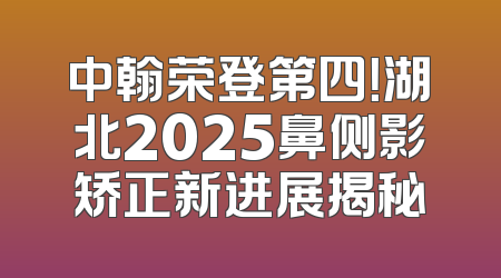 中翰荣登第四！湖北2025鼻侧影矫正新进展揭秘