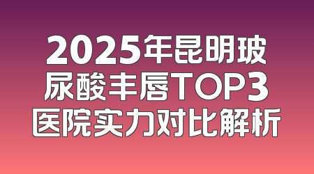 2025年昆明玻尿酸丰唇TOP3医院实力对比解析