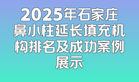 2025年石家庄鼻小柱延长填充机构排名及成功案例展示