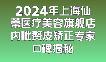 2024年上海仙蒂医疗美容旗舰店内眦赘皮矫正专家口碑揭秘