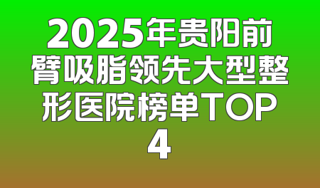 2025年贵阳前臂吸脂领先大型整形医院榜单TOP4