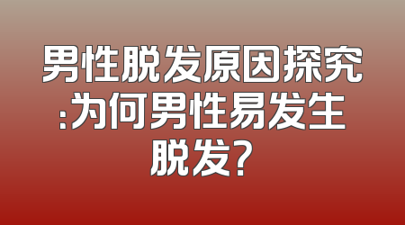男性脱发原因探究：为何男性易发生脱发？