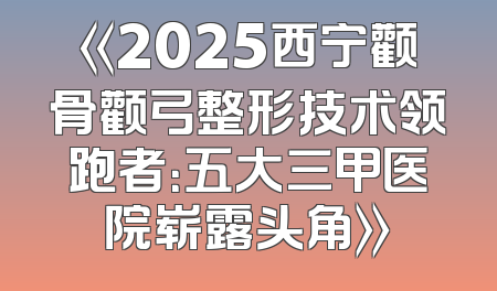 《2025西宁颧骨颧弓整形技术领跑者：五大三甲医院崭露头角》