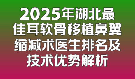 2025年湖北最佳耳软骨移植鼻翼缩减术医生排名及技术优势解析