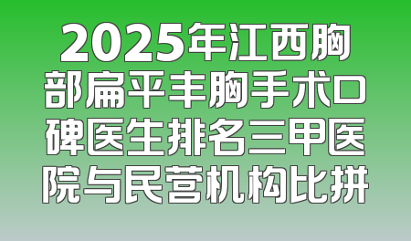 2025年江西胸部扁平丰胸手术口碑医生排名三甲医院与民营机构比拼