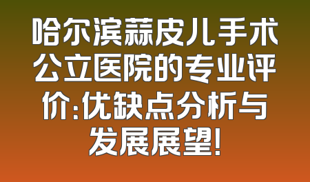 哈尔滨蒜皮儿手术公立医院的专业评价：优缺点分析与发展展望！