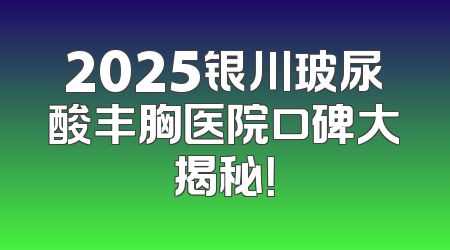 2025银川玻尿酸丰胸医院口碑大揭秘！