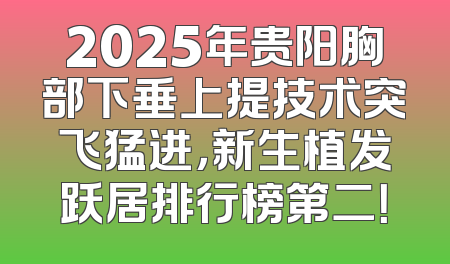 2025年贵阳胸部下垂上提技术突飞猛进，新生植发跃居排行榜第二！