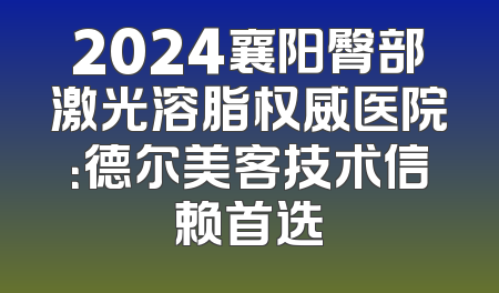 2024襄阳臀部激光溶脂权威医院：德尔美客技术信赖首选