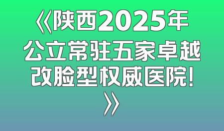 《陕西2025年公立常驻五家卓越改脸型权威医院！》
