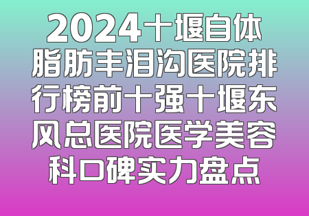 2024十堰自体脂肪丰泪沟医院排行榜前十强十堰东风总医院医学美容科口碑实力盘点