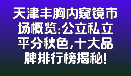 天津丰胸内窥镜市场概览：公立私立平分秋色，十大品牌排行榜揭秘！