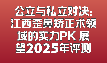公立与私立对决：江西歪鼻矫正术领域的实力PK 展望2025年评测