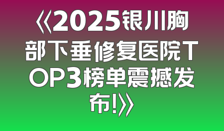《2025银川胸部下垂修复医院TOP3榜单震撼发布！》