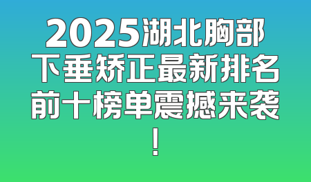 2025湖北胸部下垂矫正最新排名前十榜单震撼来袭！