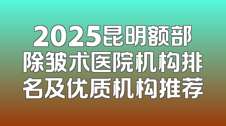 2025昆明额部除皱术医院机构排名及优质机构推荐