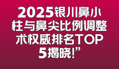 2025银川鼻小柱与鼻尖比例调整术权威排名TOP5揭晓！”