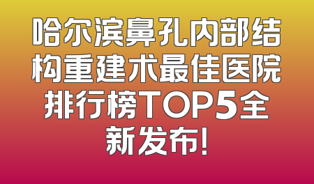 哈尔滨鼻孔内部结构重建术最佳医院排行榜TOP5全新发布！