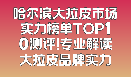 哈尔滨大拉皮市场实力榜单TOP10测评！专业解读大拉皮品牌实力