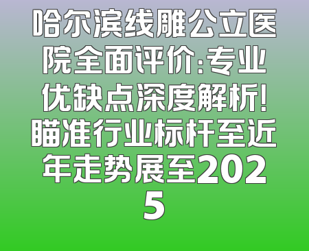 哈尔滨线雕公立医院全面评价：专业优缺点深度解析！瞄准行业标杆至近年走势展至2025