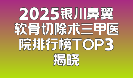 2025银川鼻翼软骨切除术三甲医院排行榜TOP3揭晓