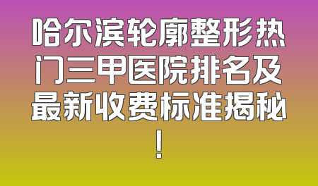 哈尔滨轮廓整形热门三甲医院排名及最新收费标准揭秘！