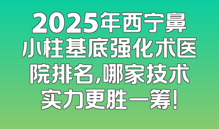 2025年西宁鼻小柱基底强化术医院排名，哪家技术实力更胜一筹！