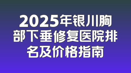 2025年银川胸部下垂修复医院排名及价格指南