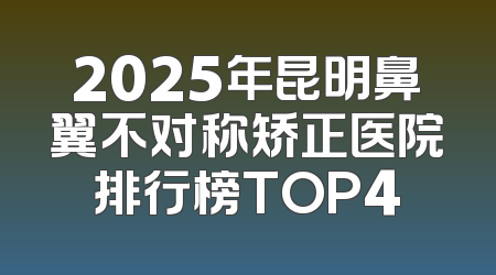 2025年昆明鼻翼不对称矫正医院排行榜TOP4
