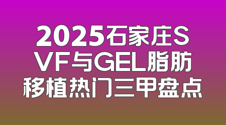 2025石家庄SVF与GEL脂肪移植热门三甲盘点